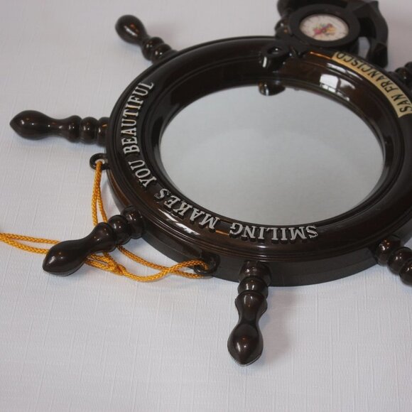 Vintage Nautical Wheel Mirror San Francisco Mirror - Picture 2 of 5